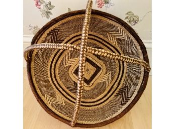 Zimbabwe Made Basket With Handles And A Nice Design Amazing Work