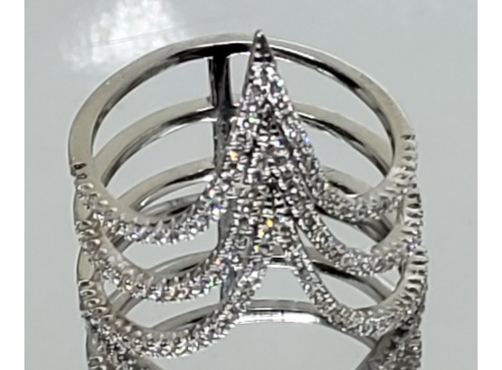 Stunning Sterling Silver 1.00ct Diamonique Cocktail Ring