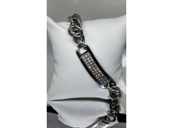 Men's Stainless Steel Bracelet With CZ Stones