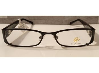 Oleg Cassini Designer Eyeglass Frames Black/Silver