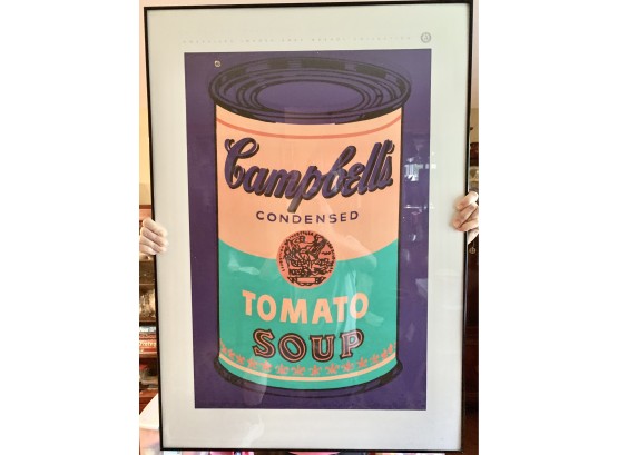 HUGE Andy Warhol Campbells Condensed Tomato Soup Poster