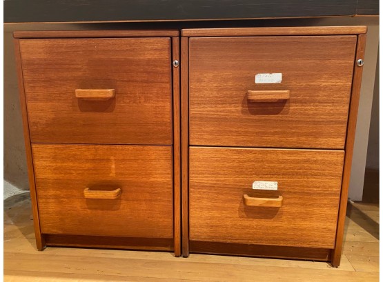 Two Wood Filing Cabinets By Sun Cabinets