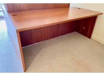 Mid Century Modern Style Large Desk With Cable Holes
