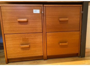 Two Wood Filing Cabinets With Locks By Sun Cabinets