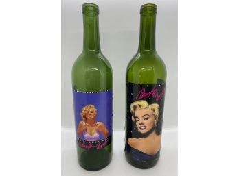Two Marilyn Monroe Marilyn Merlot Wine Bottles: 1985 & 1989