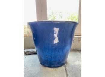 Large Cobalt Heavy Ceramic Planter Pot