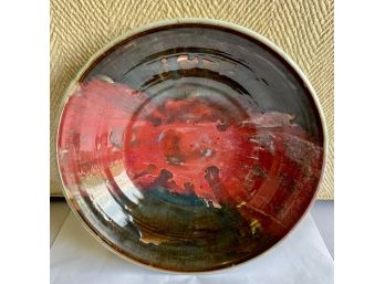 Large Handmade Ceramic Bowl Signed Swift 1995