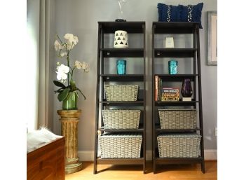 Pair Of Graduated A Frame Shelving Units