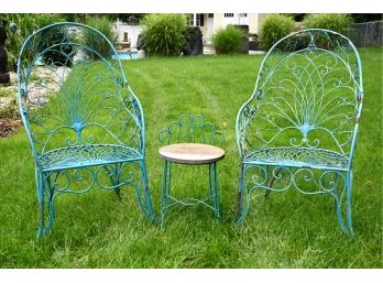 Wrought Iron Chairs And Stool