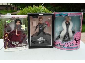 40th Anniversary Barbie, Spotlight Splendor Marilyn Monroe And Bratz Holiday
