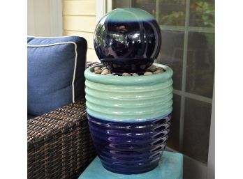Cobalt And Turquoise Water Feature