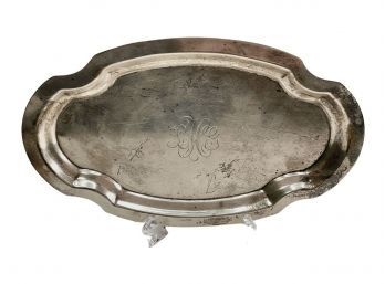 Monogrammed Silverplate Tray