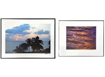 Pair Of Signed Tropical Photographic Prints