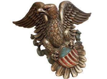 Large Vintage Syroco Wood Patriotic Bald Eagle