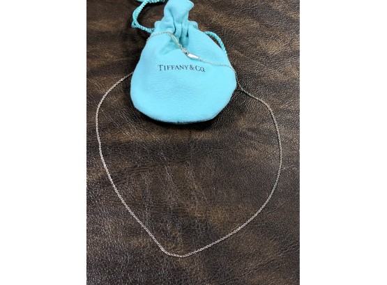 Lovely TIFFANY & Co Sterling Silver 16' Necklace With Pouch  - Ready For Pendant / Charm OR JUST WEAR AS IS