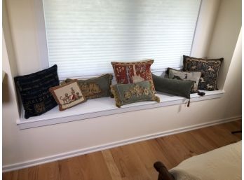 Fabulous Group Of Eight (8) High End Decorator Pillows - ALL GREAT LOOKING ! - Many Sizes, Styles & Colors