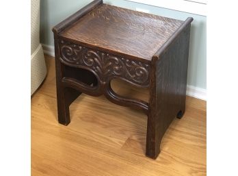 Beautiful Antique Small Oak Table  / Tabouret / Bench 1900-1920 - Nice Mellow Finish - BEAUTIFUL TABLE !