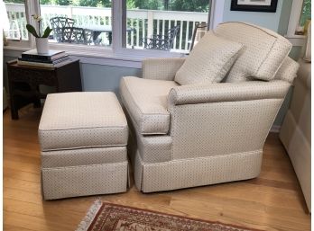Fantastic Chair & Ottoman From LILLIAN AUGUST - VERY Nice - Reupholstered Two Years Ago - Fantastic Condition
