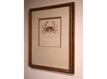 Great Crab Print DUNGENESS CATCH On Embossed Paper Signed / Numbered 60/200 - NORA K FISCHER Listed Artist
