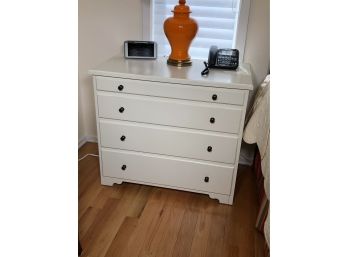Nice Clean White Four Drawer Chest - 36' X 20' X 22' - Can Be Used ANYWHERE - NICE PIECE !