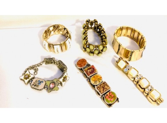 Grouping Of Fashion Band Bracelets - Chunky/Wide Designs