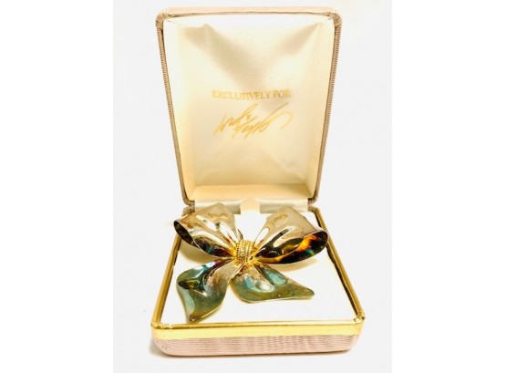 Vintage Silver Bow Brooch Exclusively For Lord And Taylor