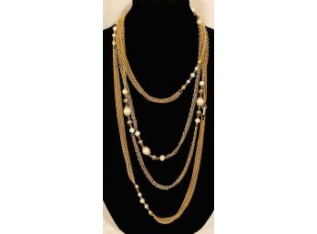 Pair Of Matching Pearl Statement Necklaces