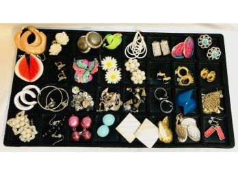 Collection Of 32 Pairs Of Matching Earrings - Vintage To Now