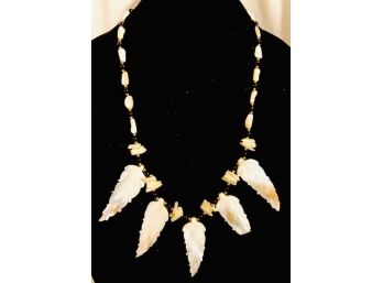 Carved Shell Pendants Necklace