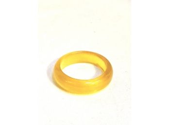 Solid Yellow Jade Band - Ring - Size 9