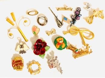 Collection Of Twenty Estate Brooches Vintage To Now