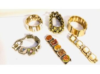 Grouping Of Fashion Band Bracelets - Chunky/Wide Designs