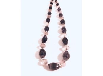 Natural Raw Single Strand Amethyst Bead Necklace