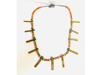 Turquoise And Natural Stone Necklace