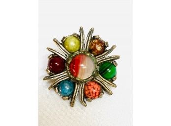 Lovely Natural Stone Brooch