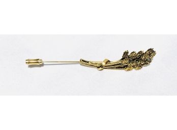 Vintage Goldtone Golden Wheat Stick Pin