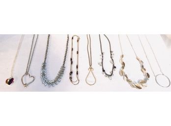 Collection Of Eight Petite/Dainty Necklaces
