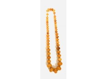 Graduated Amber Bead Necklace