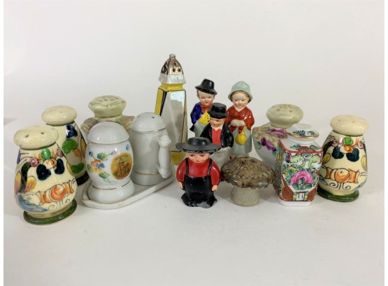 Group Of Vintage Salt & Pepper Shakers Of Various Themes, Made In Japan And Occupied Japan