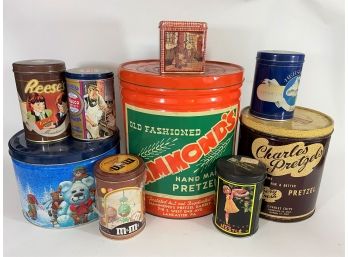 Group 8 Of Vintage Tin Collection