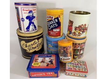 Group 9 Of Vintage Tin Collection