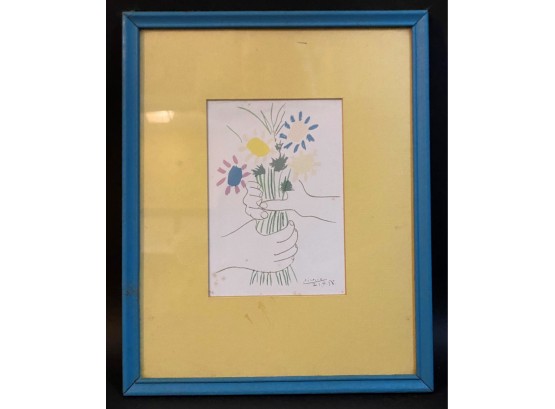 'Bouquet Of Peace,' Pablo Picasso, Framed Art Postcard
