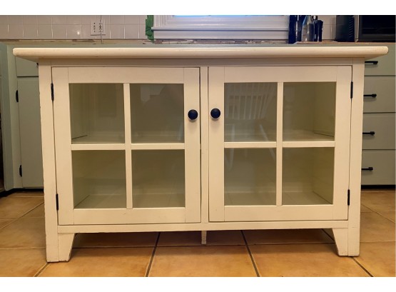 Glass Front, White Painted Buffet/Server