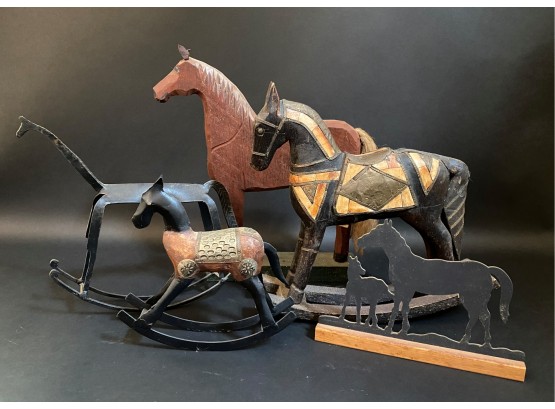 A Sweet Collection Of Folk Art Horses