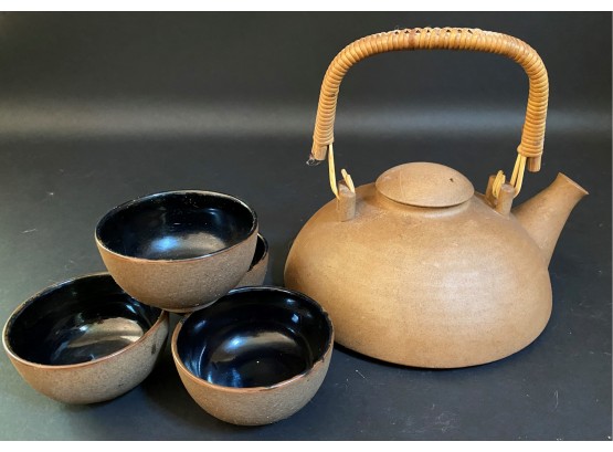 Vintage Stoneware Mikasa Tea Service By Larry Laslo