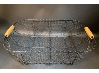 A Fabulous Black-Wire Harvest Basket