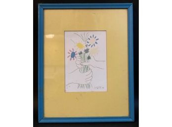 'Bouquet Of Peace,' Pablo Picasso, Framed Art Postcard