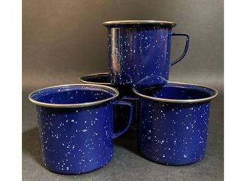 Speckled Enamelware Cups, Set Of Four