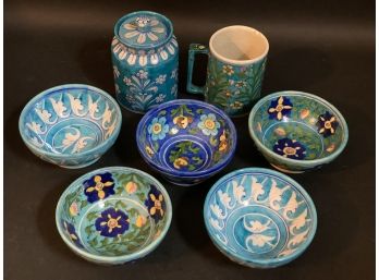 Colorful Hand-Painted Pottery From India