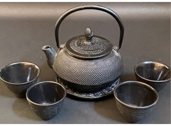 Amazing Vintage Cast-Iron Japanese Tea Service